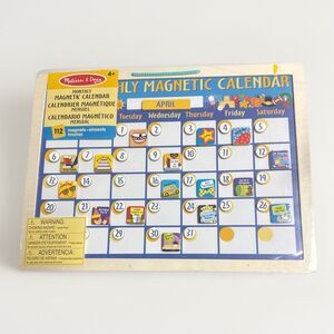 Melissa & Doug Hanging Magnetic Monthly Wall Calendar 112 Magnets